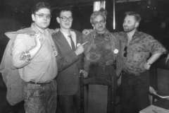 J. Inglot, R.A. Ziemkiewicz, A. Sapkowski, W. Sedeńko (fot. Grzegorz Kozubski)